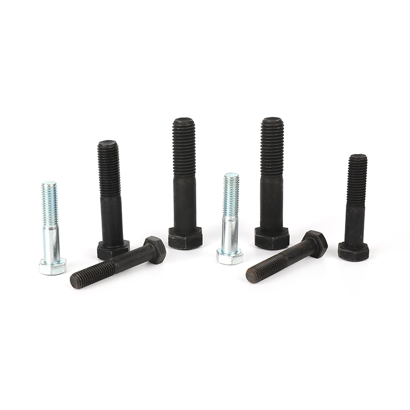 Lớp 8,8 kẽm mạ/oxit đen bu lông hình lục giác một phần với thân giảm, bu lông đầu lục giác